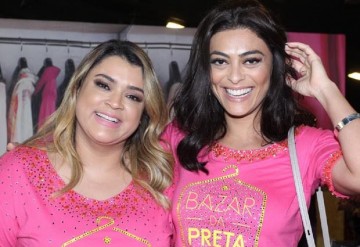 Preta Gil e Juliana Paes recebem famosos em bazar beneficente no RJ